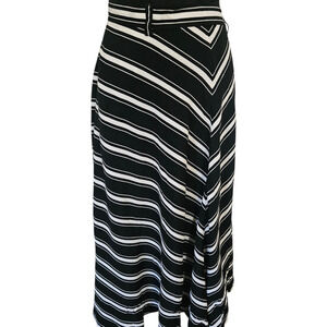 Lizsport by Liz Claiborne Vintage Women Black White Stripe Skirt Size 14